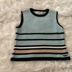 St John Sport Essential by Marie Gray, Knit Shell, Size Medium Multi Colored